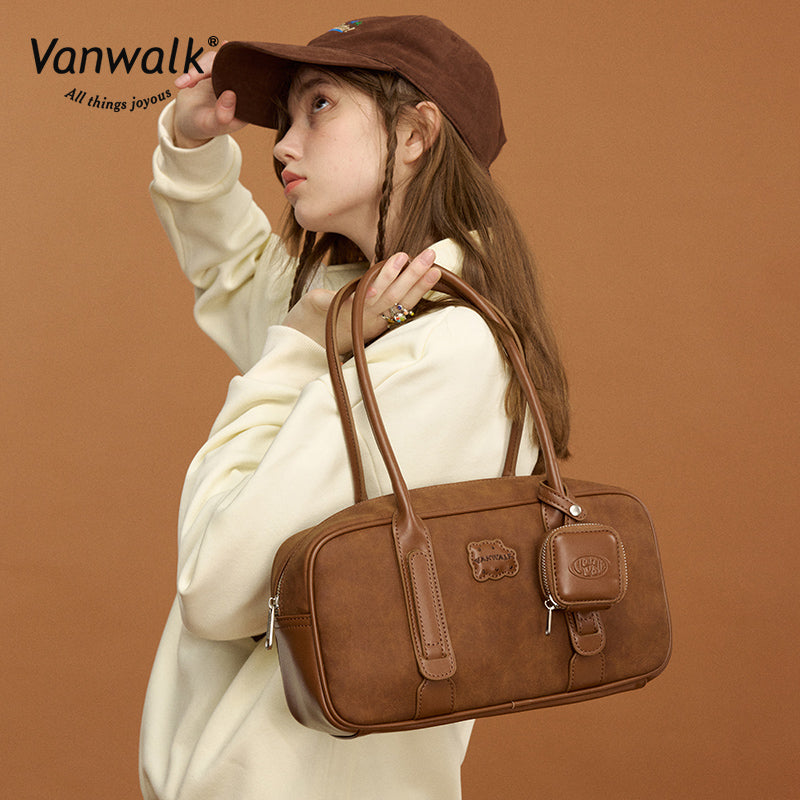 Vanwalk Water-Resistant Pizza shoulder bag V2878