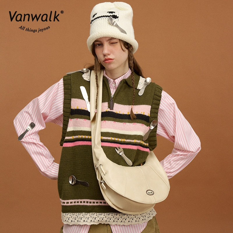 Vanwalk Fashion Pizza crossbody bag V2857