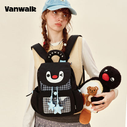 VANWALK Cute Design Lovely Note Estudyante Backpack v2904