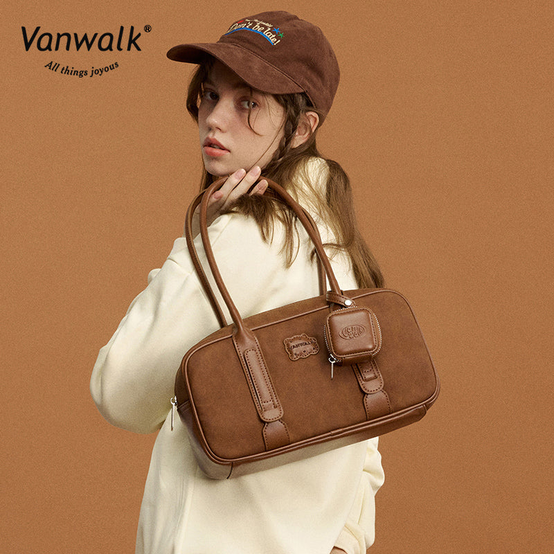 Vanwalk Water-Resistant Pizza shoulder bag V2878