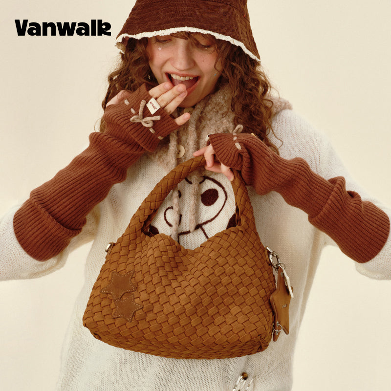 VANWALK Glutinous Rice Ball Series Woven Handbag v2991