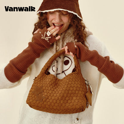 VANWALK Glutinous Rice Ball Series Woven Handbag v2991