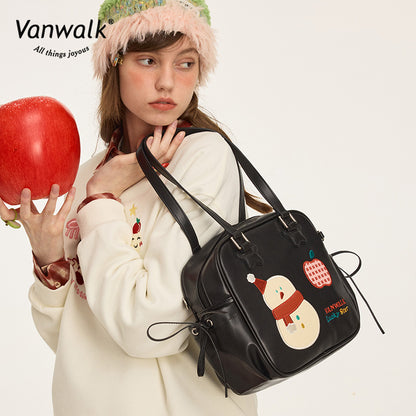 Vanwalk 多口袋聖誕肩背包V2873