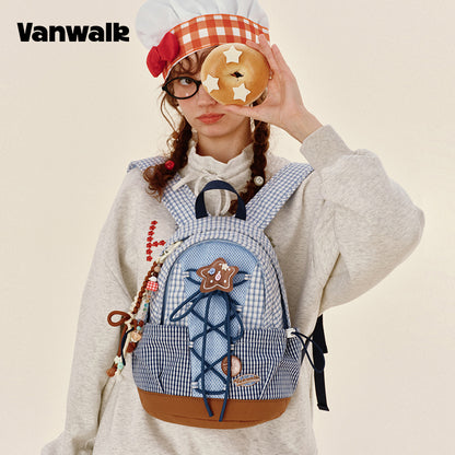 VANWALK Cute Design Lovely Note Estudyante Backpack v2904