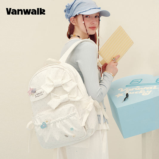 vanwalk 可愛手工筆記本屋系列背包 v3031