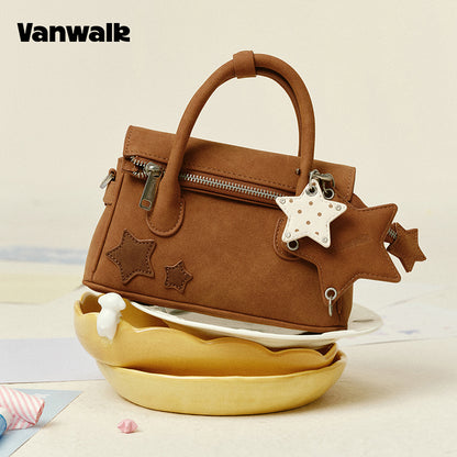VANWALK Gulugulu 系列原創星星鏤空迷你肩背包 PU 手提包 V3051