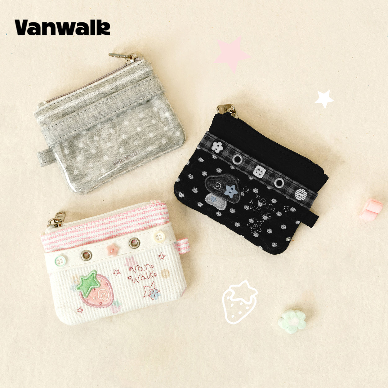 Vanwalk 可愛月亮星空公園硬幣包 vs47