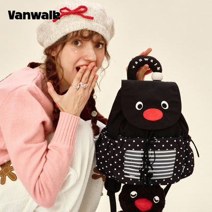 VANWALK Cute Design Lovely Note Estudyante Backpack v2904