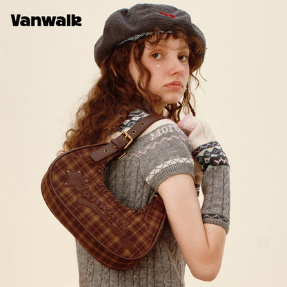 กระเป๋าสะพายไหล่ขนาดเล็ก VANWALK รุ่น Gulugulu Series Original Star ลายรูดาว ทำจากหนัง PU รุ่น V3051