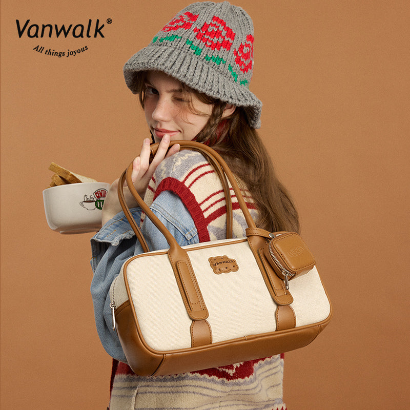 Vanwalk กระเป๋าสะพายไหล่พิซซ่ากันน้ำ V2878