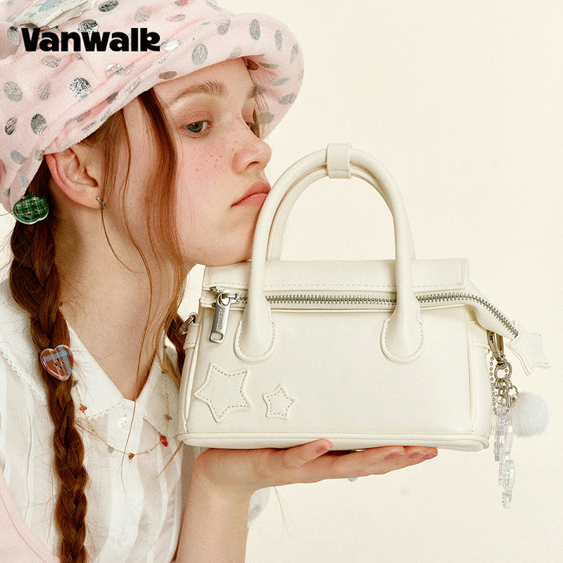 VANWALK Gulugulu 系列原創星星鏤空迷你肩背包 PU 手提包 V3051