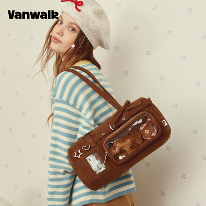 VANWALK Shoulder Bag ng Serye ng Malagkit na Bola ng Bigas v2995