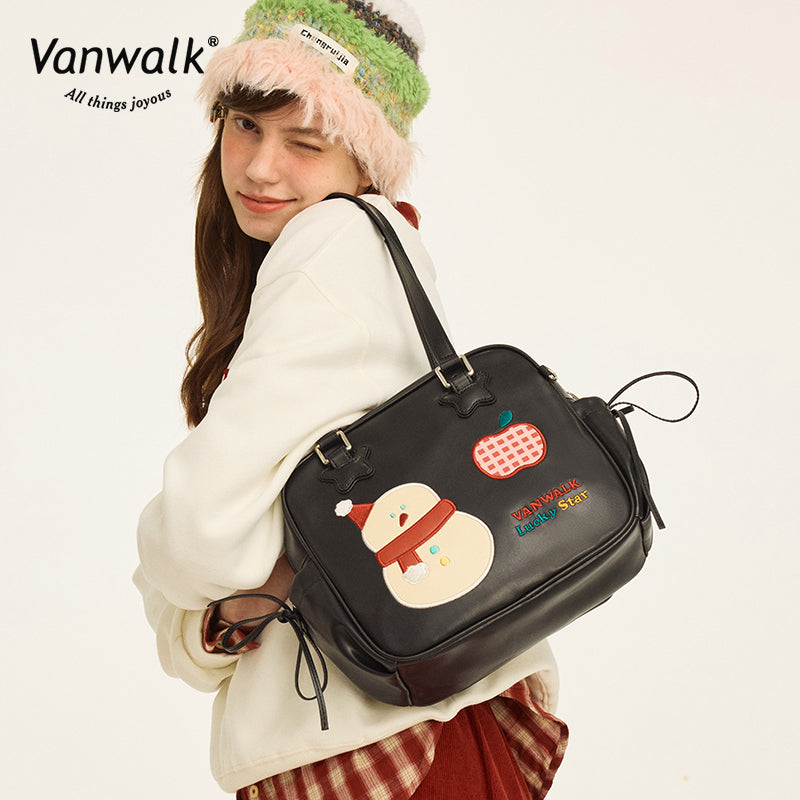 Vanwalk 多口袋聖誕肩背包V2873