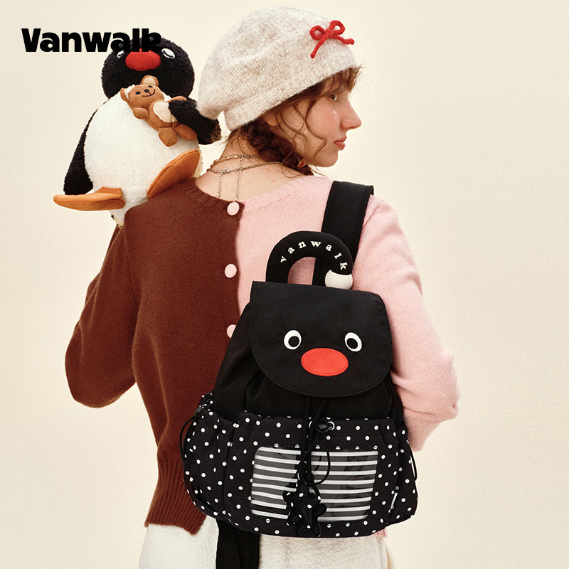 VANWALK Cute Design Lovely Note Estudyante Backpack v2904