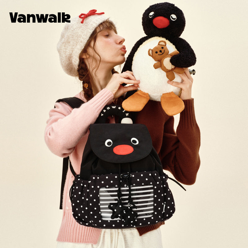 VANWALK Cute Design Lovely Note Estudyante Backpack v2904