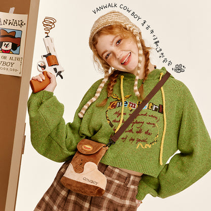 Vanwalk Cute Design Denim Crossbody Bag K412