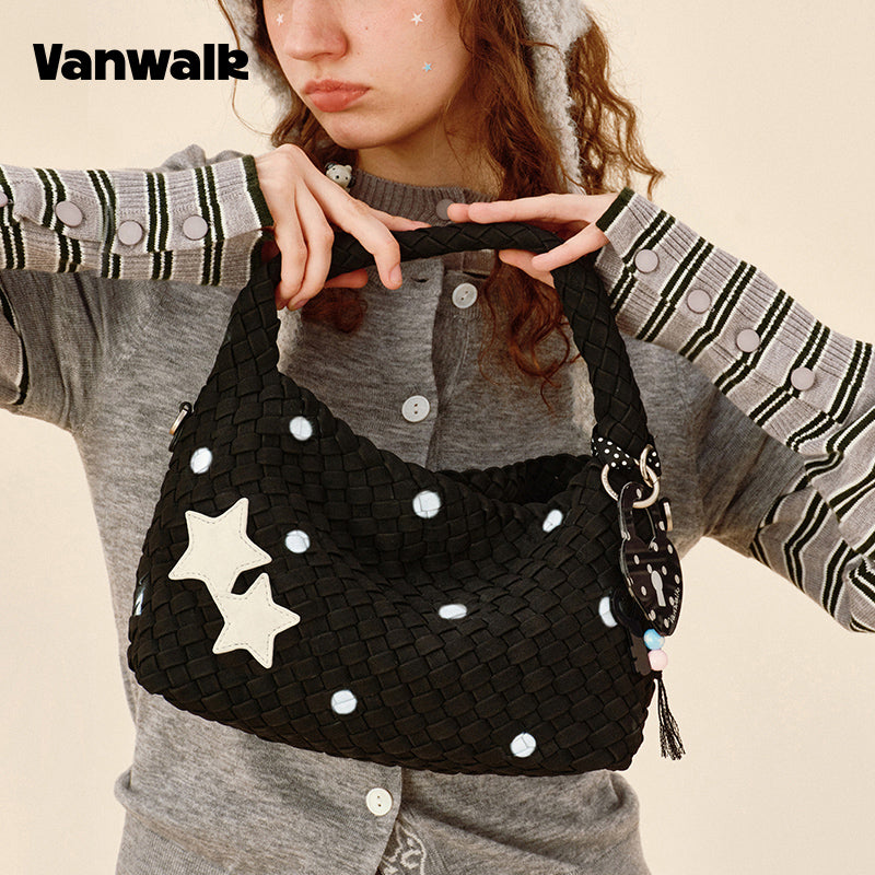 VANWALK Glutinous Rice Ball Series Woven Handbag v2991