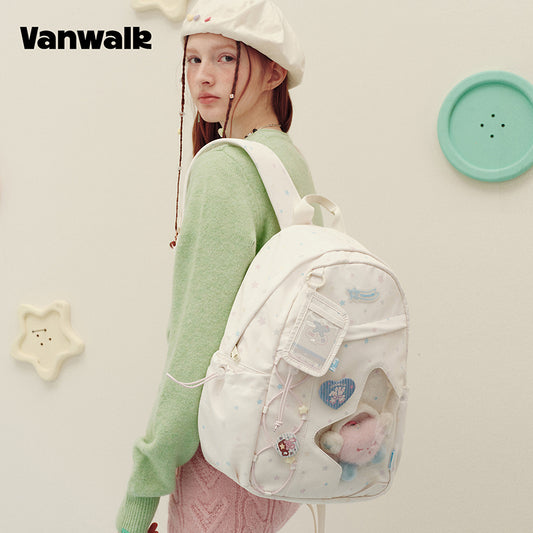 vanwalk 可愛手工筆記本屋系列背包 v3029