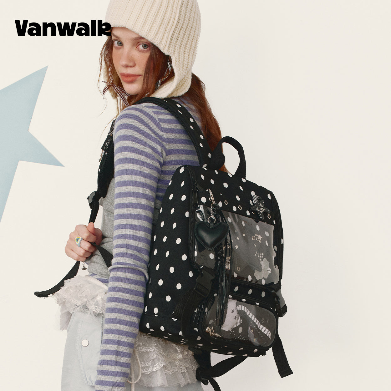 Ransel Seri Kuda Keberuntungan Januari Vanwalk dengan Banyak Kantong V3007