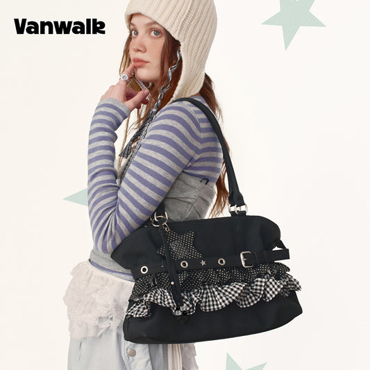 กระเป๋าสะพายไหล่ชุดม้าผู้โชคดีเดือนมกราคม vanwalk รุ่น v3012