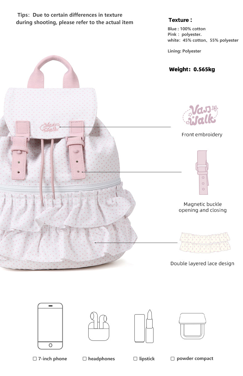 VANWALK Cute Design Lovely Note Student Backpack v2904