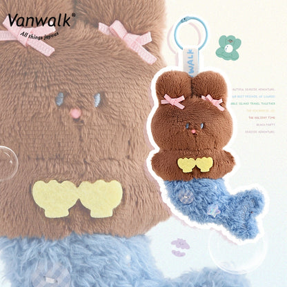 Vanwalk Bubble Island Niche Rabbit Mermaid Plush Doll Pendant Bag K522