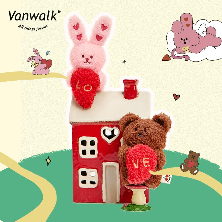 Vanwalk ตุ๊กตาหมีเท็ดดี้ พวงกุญแจผ้าฟลีซ W1111