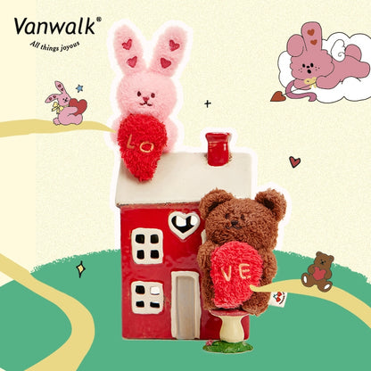 Vanwalk ตุ๊กตาหมีเท็ดดี้ พวงกุญแจผ้าฟลีซ W1111