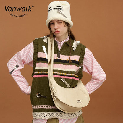 Túi đeo chéo Vanwalk Fashion Pizza V2857