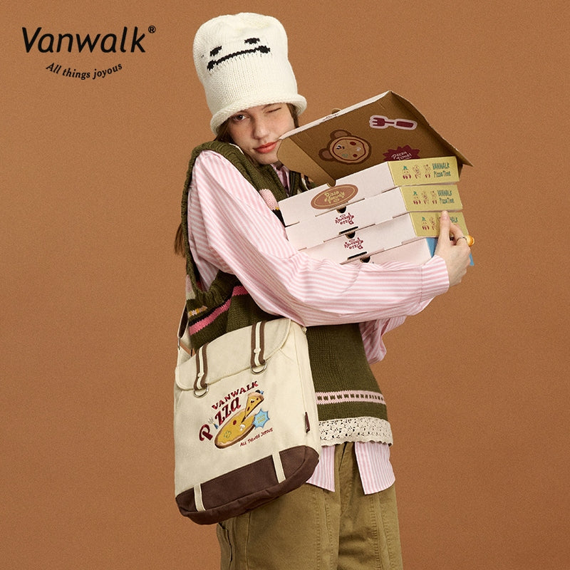 Vanwalk Lightweight Pizza Crossbody Bag V2859