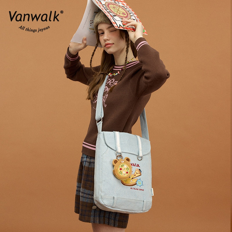 Vanwalk Lightweight Pizza Crossbody Bag V2859
