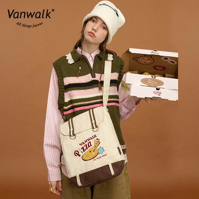 Vanwalk Lightweight Pizza Crossbody Bag V2859