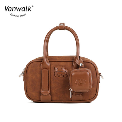 Vanwalk 時尚設計披薩斜背包 V2877