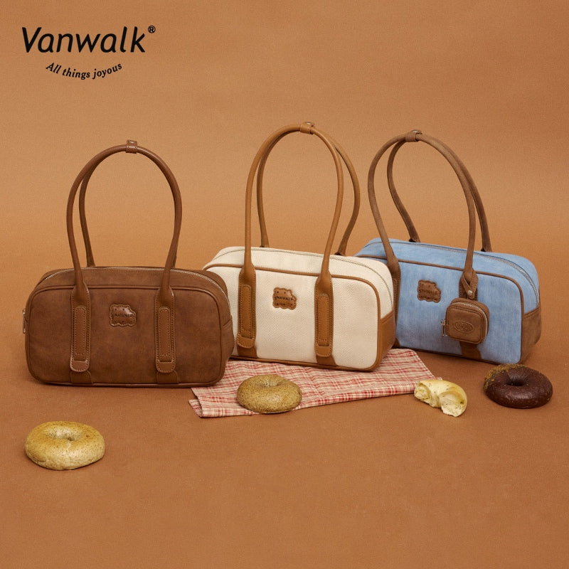 Vanwalk Water-Resistant Pizza shoulder bag V2878