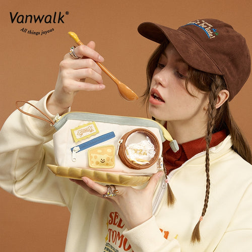 Vanwalk กระเป๋าดินสอแฟชั่นรูปพิซซ่า VS24