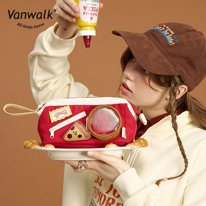 Vanwalk 時尚披薩筆袋 VS24