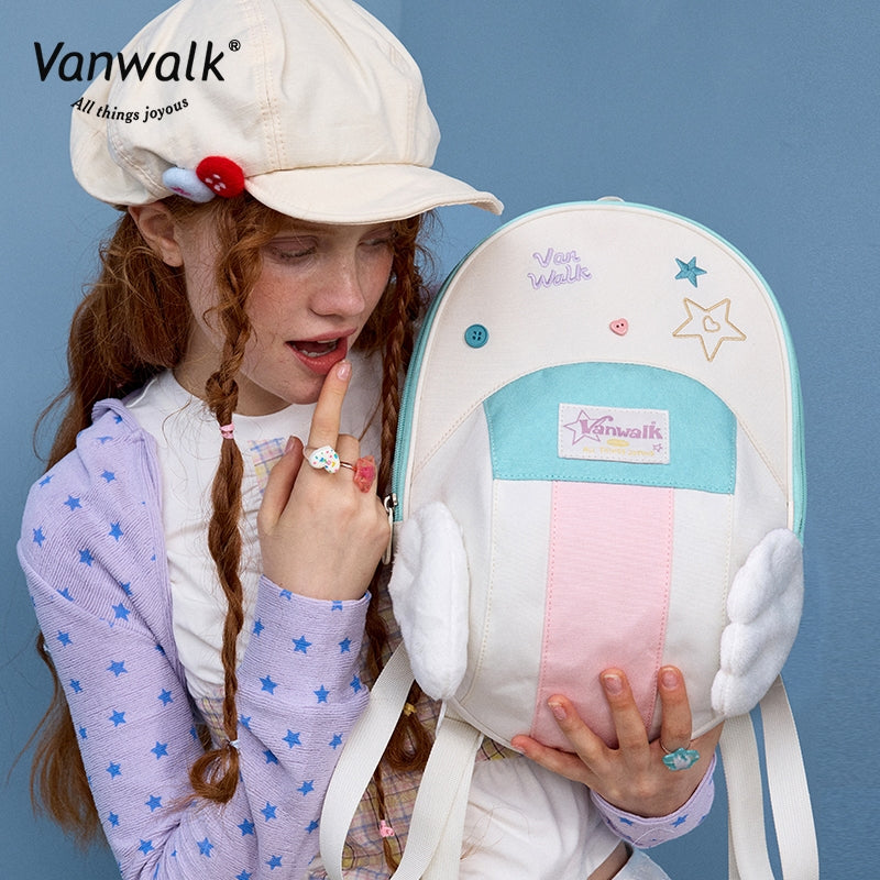 Vanwalk  Fashion Streetwear  Lucky Star Backpack V2880