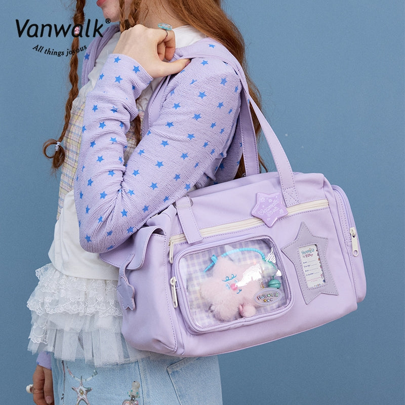 Vanwalk  Water-Resistant Multi-Pockets Lucky Star  Crossbody Bag V2887