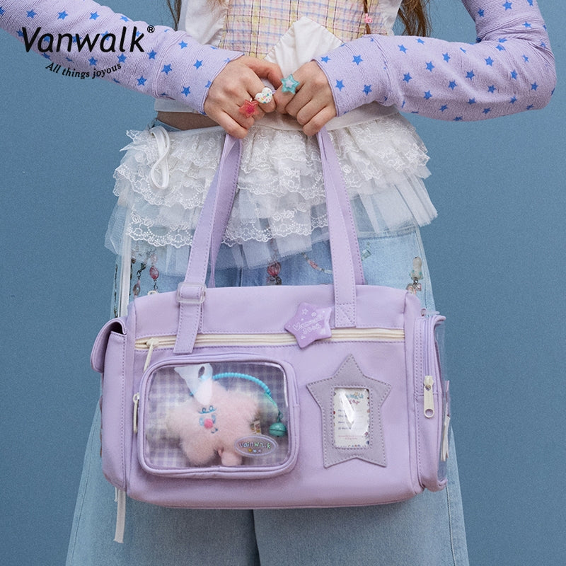 Vanwalk  Water-Resistant Multi-Pockets Lucky Star  Crossbody Bag V2887
