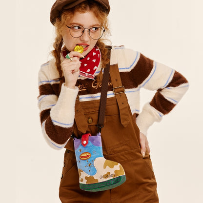 Vanwalk Cute Design Denim Crossbody Bag K412