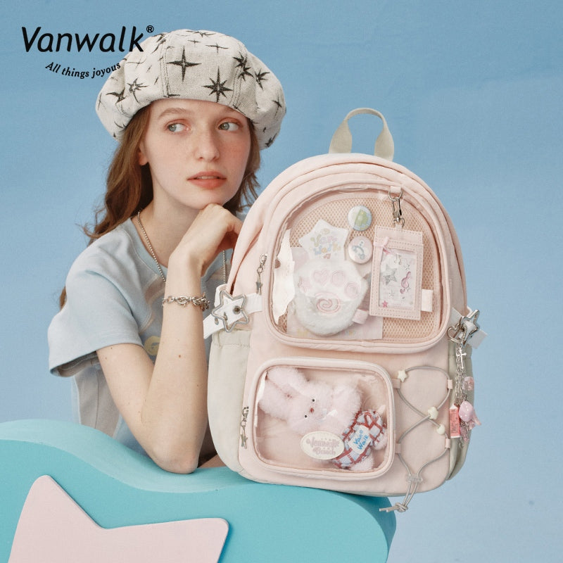 Vanwalk  Multiple Pockets Happy Band backpack V2908