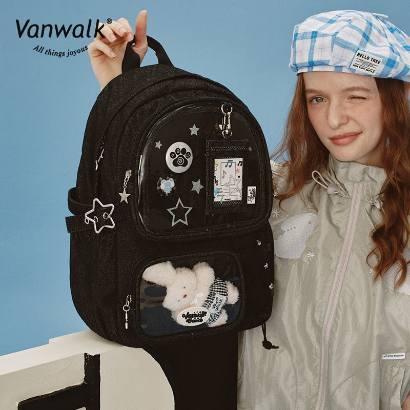 Vanwalk  Multiple Pockets Happy Band backpack V2908