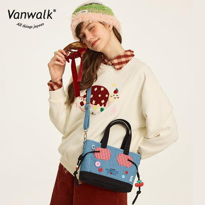 Vanwalk Water-Resistant Christmas na bag sa balikat V2869