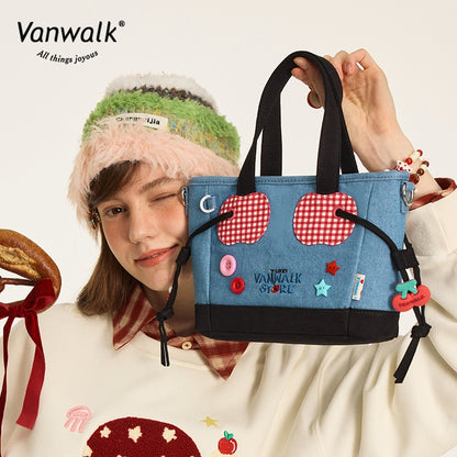 Vanwalk Water-Resistant Christmas na bag sa balikat V2869