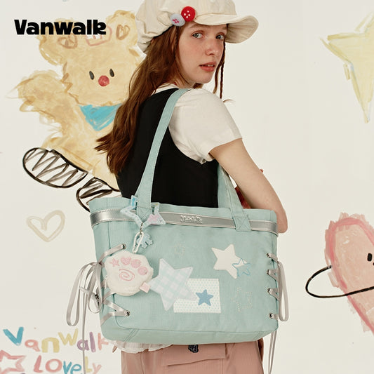 VANWALK Handheld Account Large Capacity Shoulder Tote Bag V2915