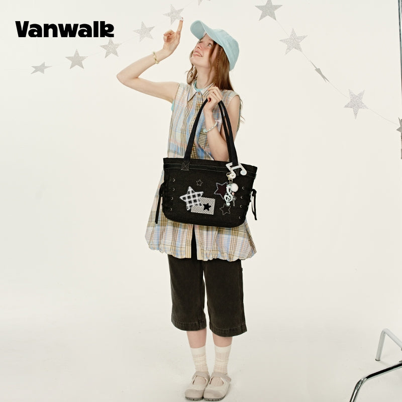 VANWALK Handheld Account Large Capacity Shoulder Tote Bag V2915