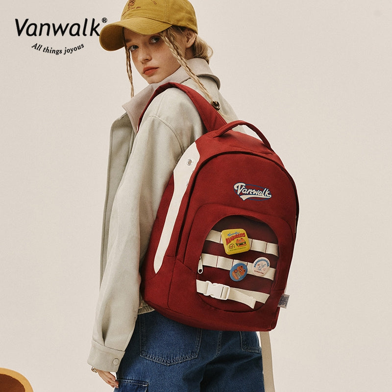 Vanwalk  Ergonomic Straps Bear Burger backpack V2689