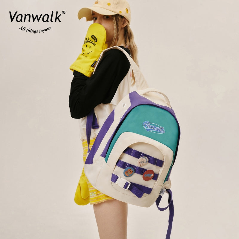 Vanwalk  Ergonomic Straps Bear Burger backpack V2689