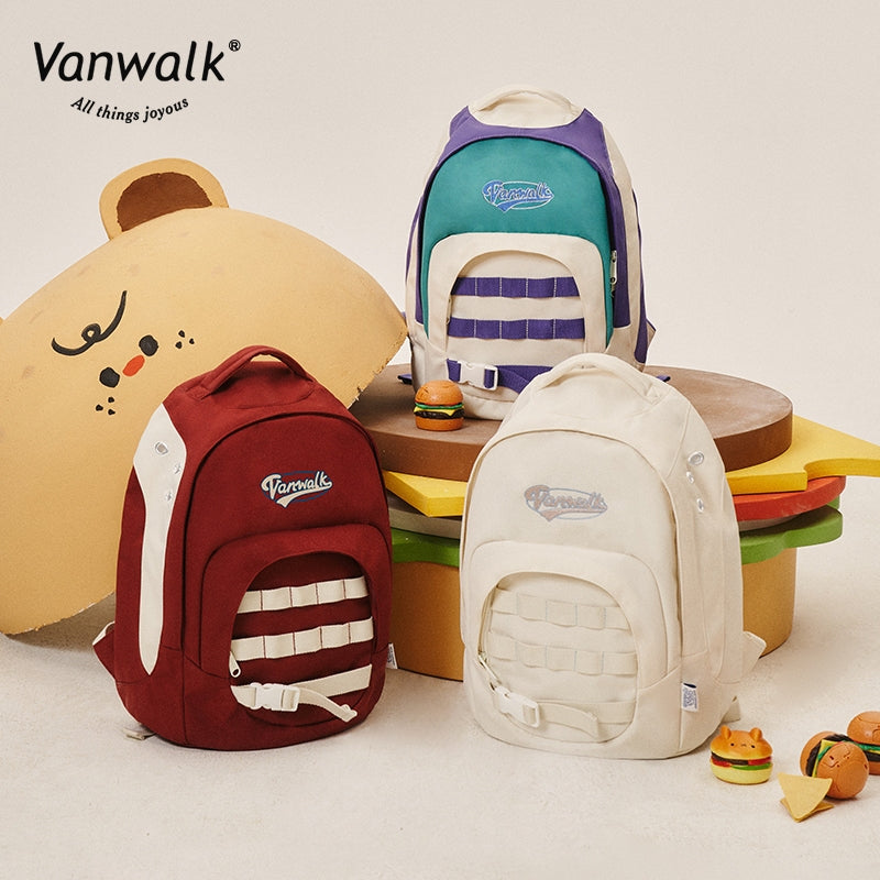 Vanwalk  Ergonomic Straps Bear Burger backpack V2689