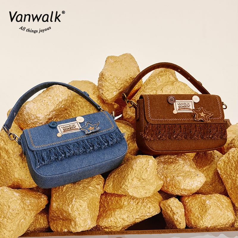 Vanwalk 轻量牛仔斜挎包 V2697